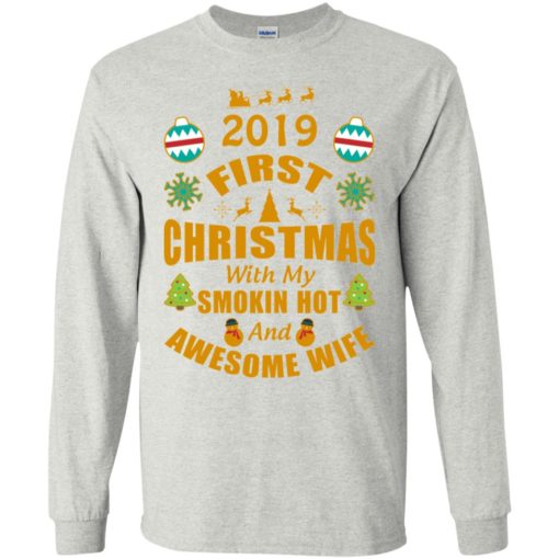 2019 first christmas with my new wife long sleeve