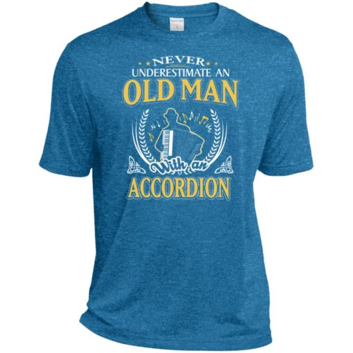 Never underestimate an old man with accordion sport t-shirt