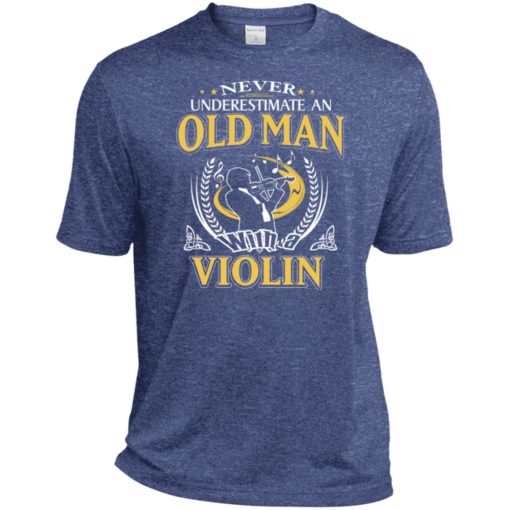 Never underestimate an old man with violin sport t-shirt