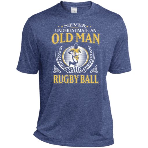 Never underestimate an old man with rugbyball sport t-shirt