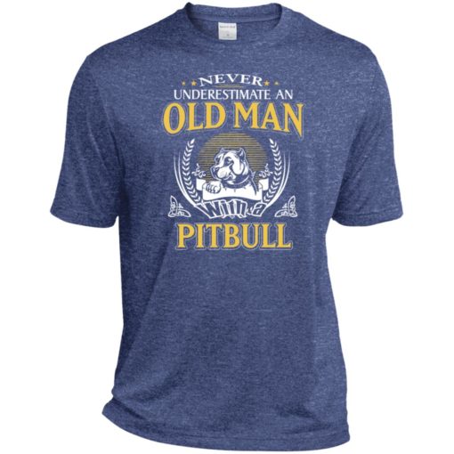 Never underestimate an old man with pitbull sport t-shirt