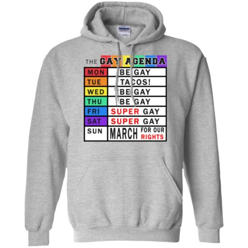 Gay days of the week agenda funny gift hoodie