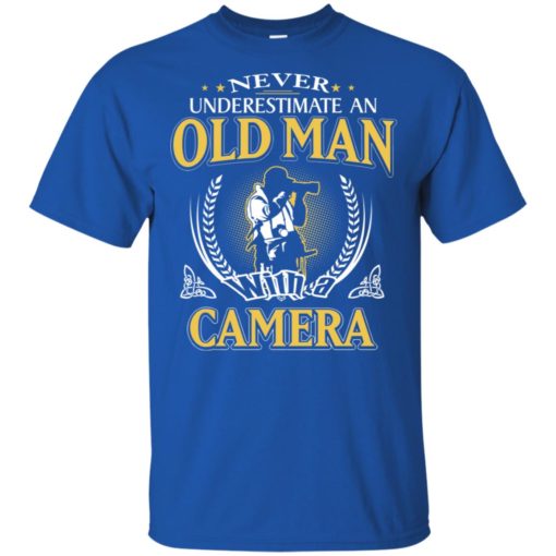 Never underestimate an old man with camera t-shirt