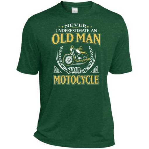 Never underestimate an old man with motocycle sport t-shirt