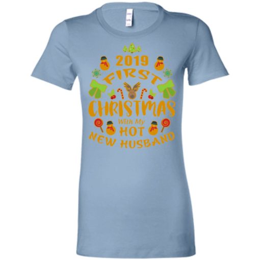 2019 first christmas with my new husband women tee
