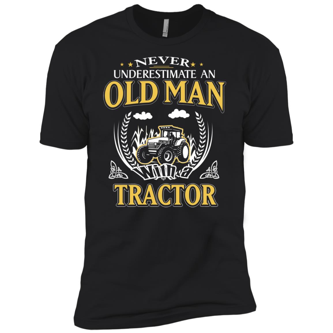 Never Underestimate An Old Man With Tractor Premium T-Shirt - AMZPrimeShirt