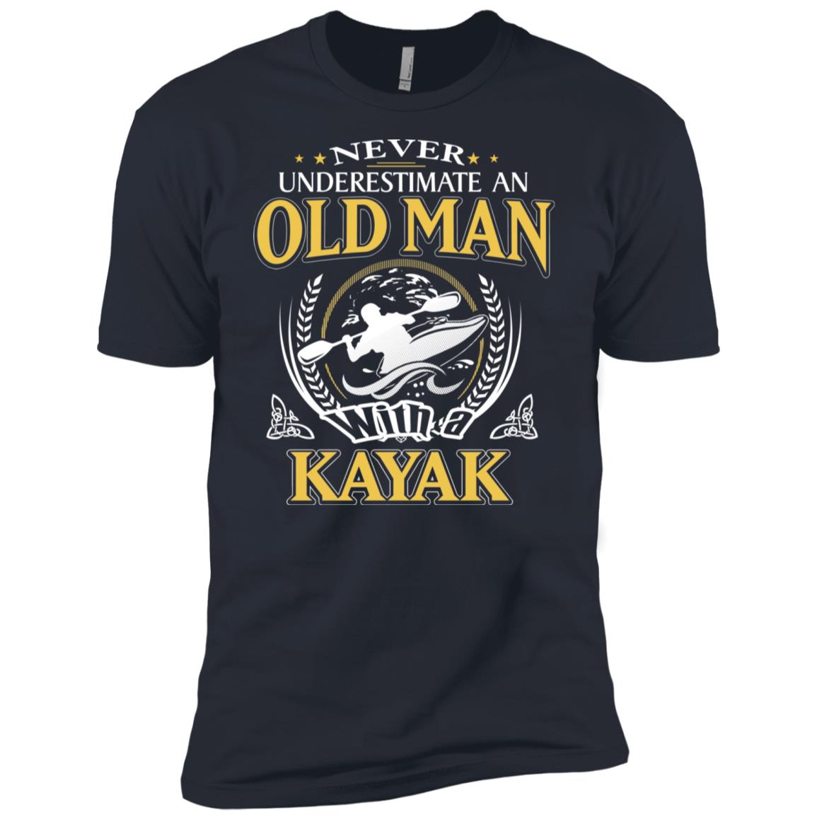 Never Underestimate An Old Man With Kayak Premium T-Shirt - AMZPrimeShirt