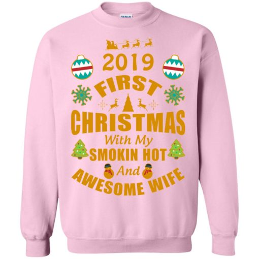 2019 first christmas with my new wife sweatshirt