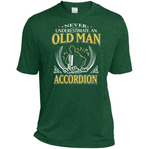 Never underestimate an old man with accordion sport t-shirt