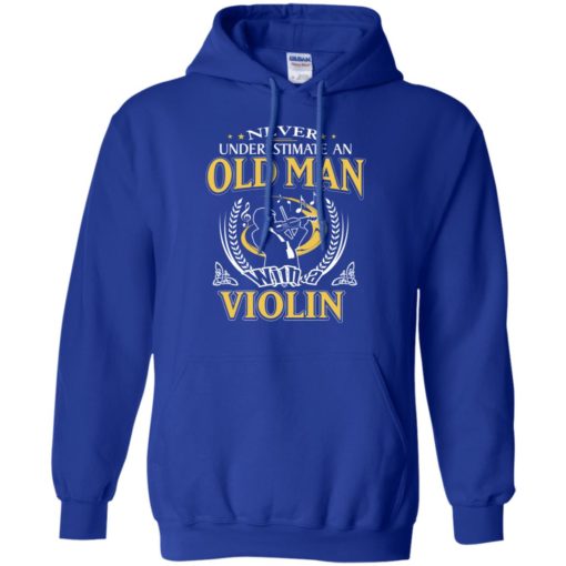 Never underestimate an old man with violin hoodie