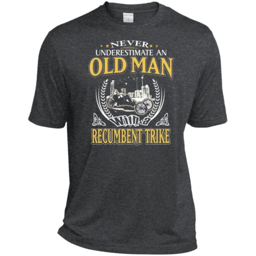 Never underestimate an old man with recumbent trike sport t-shirt