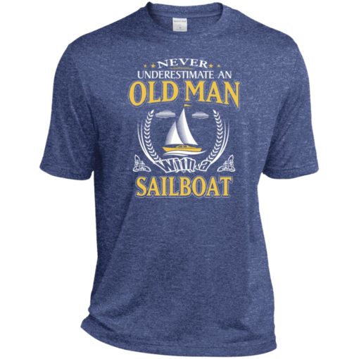 Never underestimate an old man with sailboat sport t-shirt