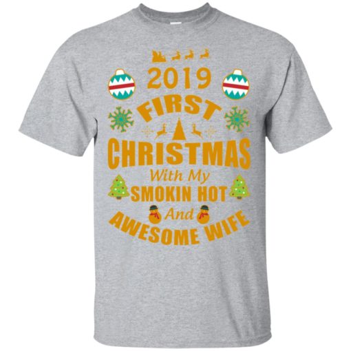 2019 first christmas with my new wife t-shirt