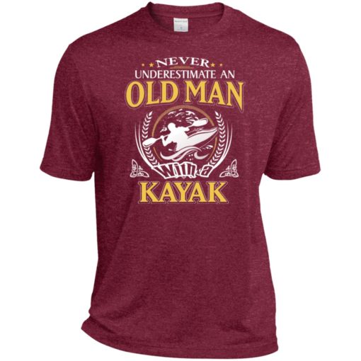 Never underestimate an old man with kayak sport t-shirt