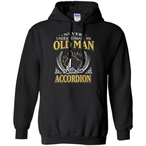 Never underestimate an old man with accordion hoodie
