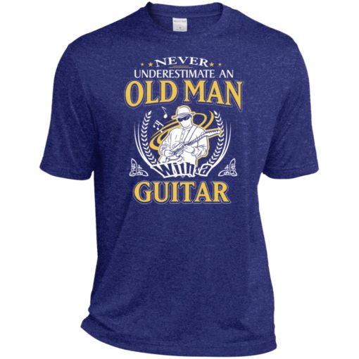 Never underestimate an old man with guitar sport t-shirt