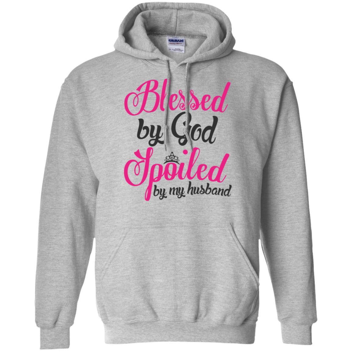 Blessed by god spoiled by my husband Hoodie - AMZPrimeShirt