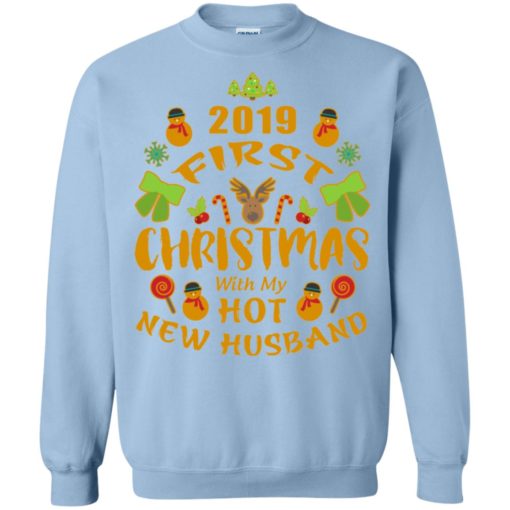 2019 first christmas with my new husband sweatshirt