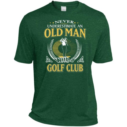 Never underestimate an old man with golf club sport t-shirt