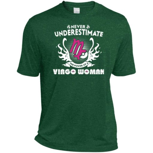 Never underestimate the power of virgo woman sport t-shirt