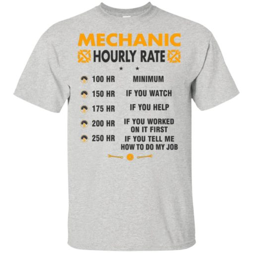 Funny mechanic hourly rate job if you tell me how to do my job t-shirt