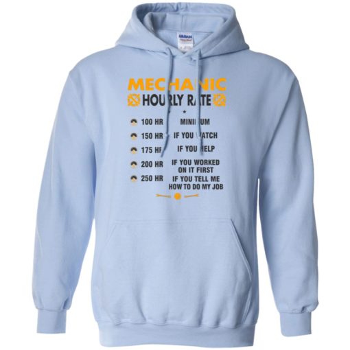 Funny mechanic hourly rate job if you tell me how to do my job hoodie