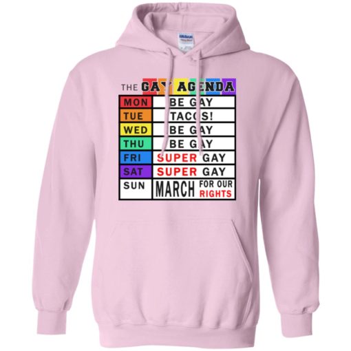 Gay days of the week agenda funny gift hoodie