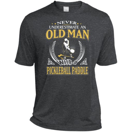 Never underestimate an old man with pickleball sport t-shirt