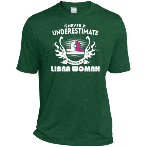 Never underestimate the power of libra woman sport t-shirt