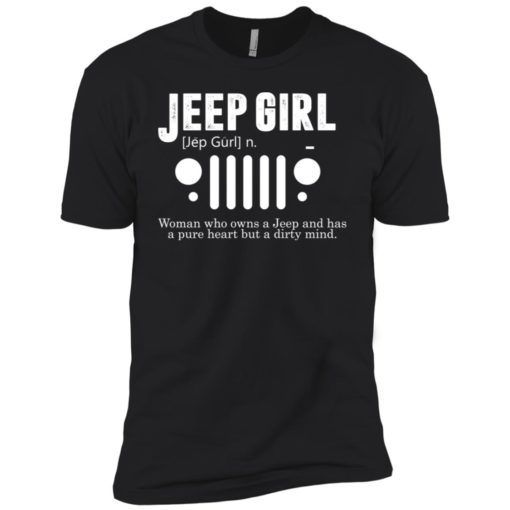 Vintage jeep pure heart but dirty mind jeep girl jeep wife premium t-shirt