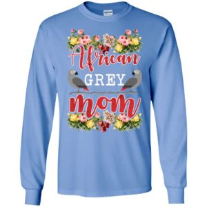 Floral african grey parrot mom long sleeve