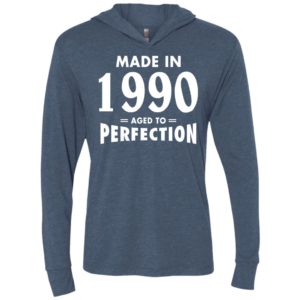 Made in 1990 aged to perfection original parts vintage age birthday gift celebrate grandparents day unisex hoodie