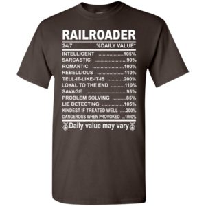 Railroader daily value may vary t-shirt
