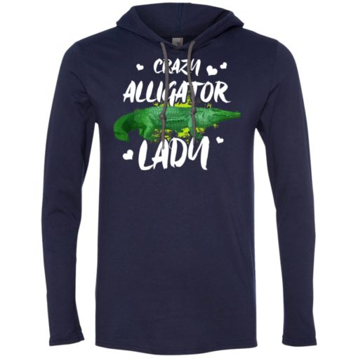 Crazy alligator lady long sleeve hoodie