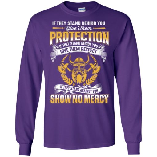 Viking if they stand against you show no mercy retro odin valhalla long sleeve