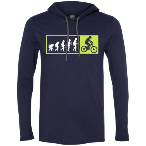 Bicycle addicted shirt evolution to cycles long sleeve hoodie