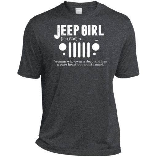 Vintage jeep pure heart but dirty mind jeep girl jeep wife sport t-shirt