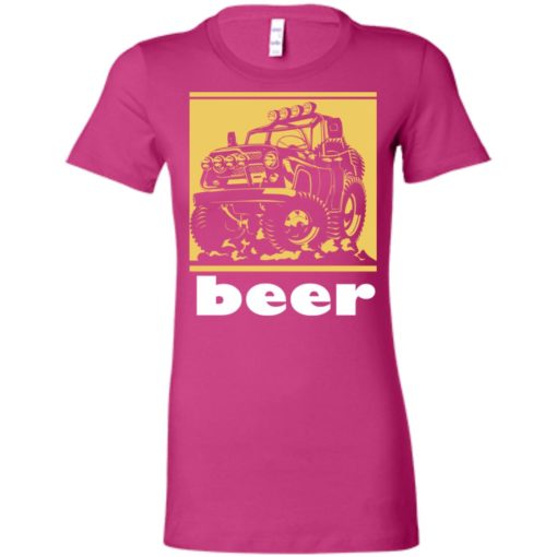 Funny beer alcohol jeep 4×4 drinking lover women tee