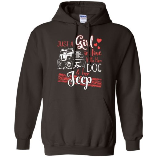 Jeep just a girl in love with jeep and her dog hoodie