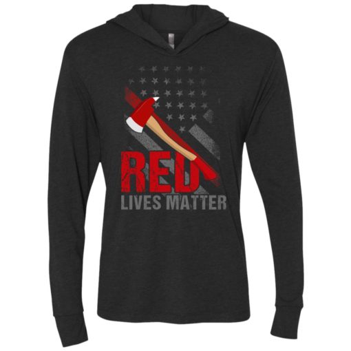 Red lives matter gift volunteer firefighter gifts red line flag unisex hoodie