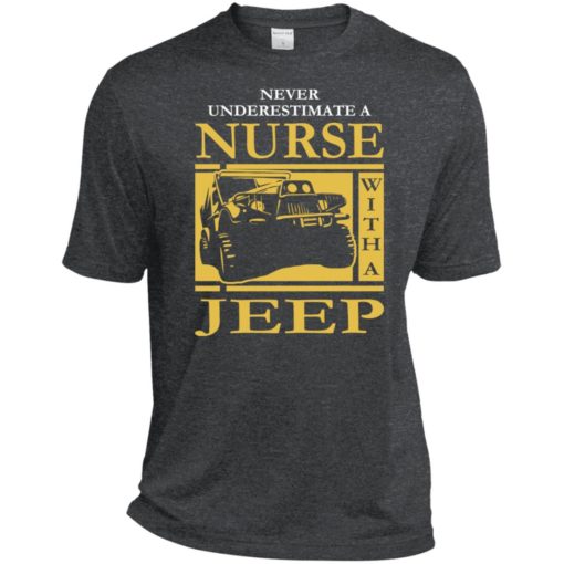 Nurse lover never underestimate nurse with a jeep sport t-shirt