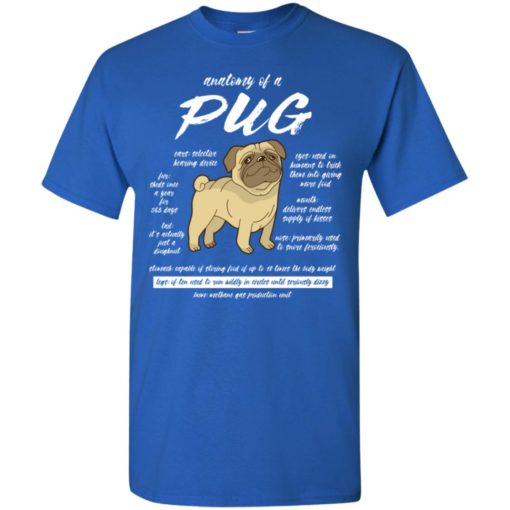 Dog lovers gift anatomy of a pug t-shirt