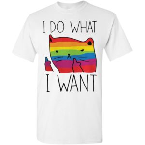 Cat i do what i want middle finger t-shirt