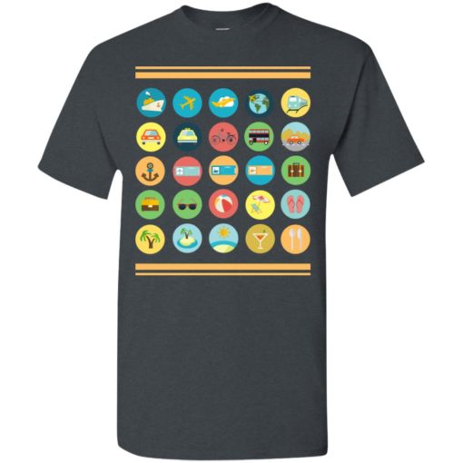 Traveller t-shirt with 40 icons to communicate gift t-shirt