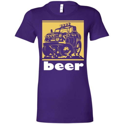 Funny beer alcohol jeep 4×4 drinking lover women tee