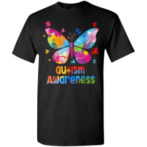 Colorful butterfly autism awareness t-shirt