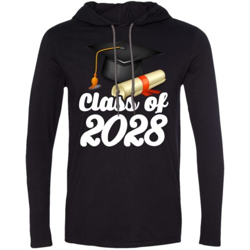 Graduation gift shirt class of 2028 graduates long sleeve hoodie