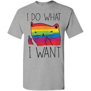 Cat i do what i want middle finger t-shirt