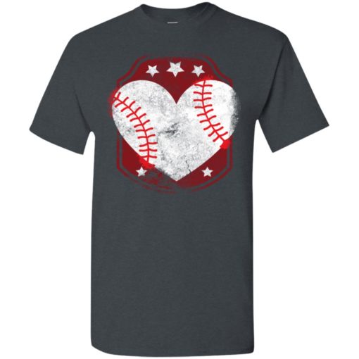 Baseball heart softball mom gift for baseball player lover t-shirt