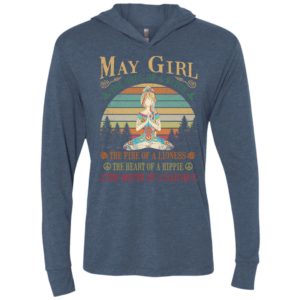 May girl the soul of a witch the fire of a lioness the heart of a hippie the mouth of a sallor unisex hoodie